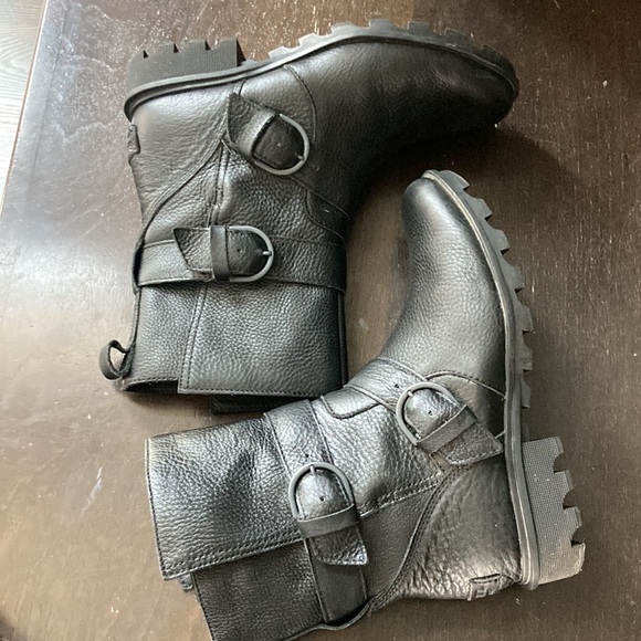Sorel Leather Waterproof Moto Boots - Picture 5 of 12